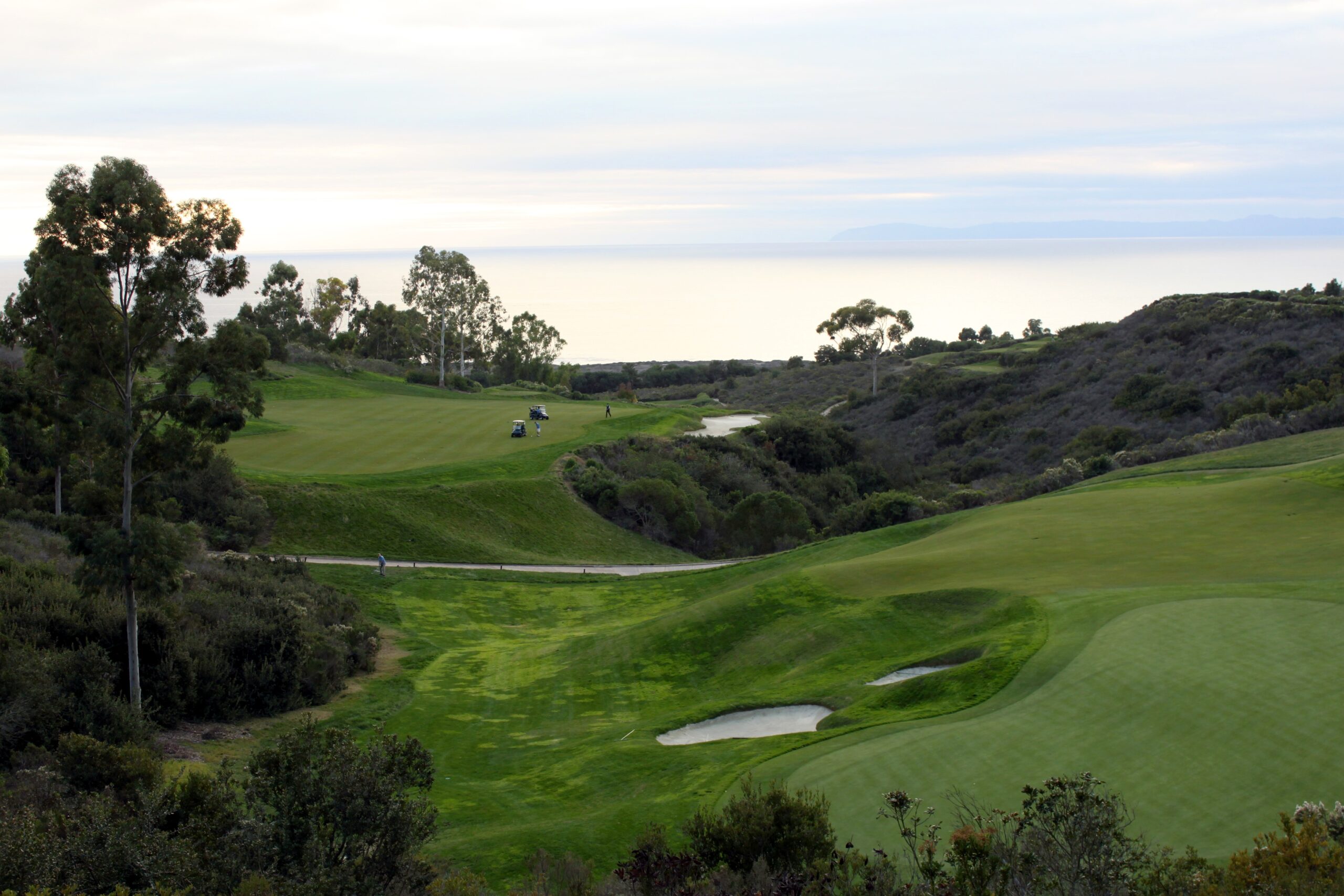 Ocean view across the golf course at Pelican Hill